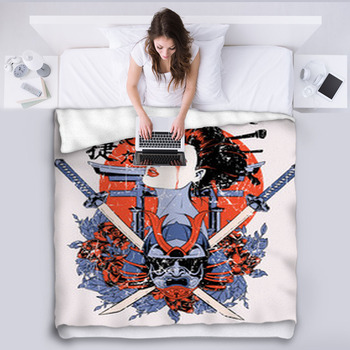 Geisha Fleece Blanket