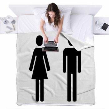 Gender Norm Symbol Fleece Bed Blanket