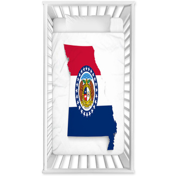 Geographic Border Map And Flag Of Baby Crib Comforter