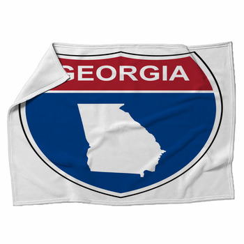 Georgia Interstate Highway Shield Fleece Blanket