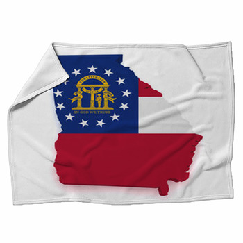 Georgia Map 3d Shape Fleece Blanket