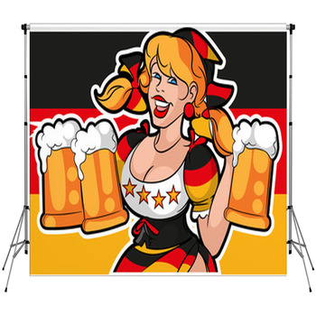 German Beer Fleece Backdrop