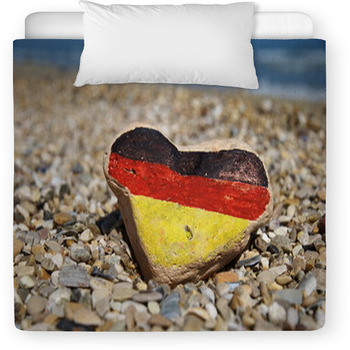 German Flag On A Stone Heart, I Love Toddler Comforter