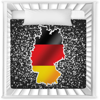 Germany Map And Flag Idea Design Baby Crib Comforter