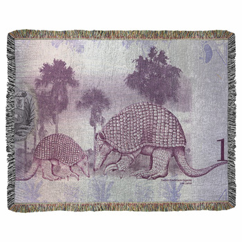 Giant Armadillo A Portrait From Woven Throw Blanket
