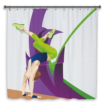 Gimnast_2 Shower Curtain