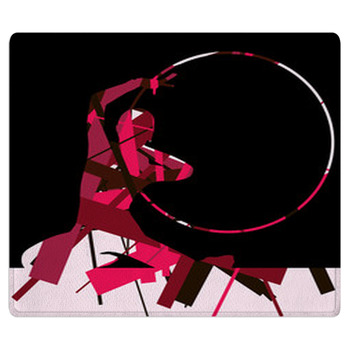 Girl Calisthenics Sport Gymnast Silhouette With  Bath Mat