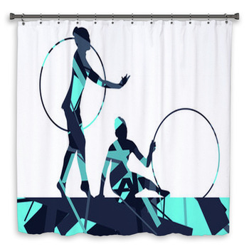 Girl Calisthenics Sport Gymnast Shower Curtain