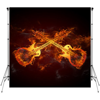 Gitarren Feuer Custom Size Backdrop