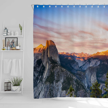 Glacier Point, Yosemite National Park At Shower Curtain