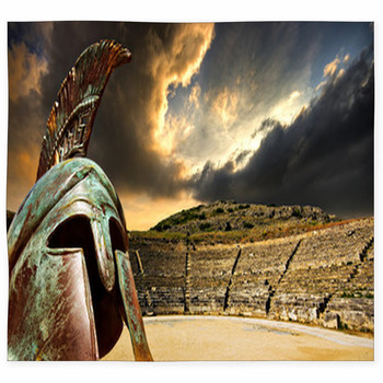 Gladiator Helmet With Ancient Rome  Custom Size Floor Mat