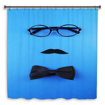 Mustache Shower Curtains Bath Mats, Mustache Shower Curtain