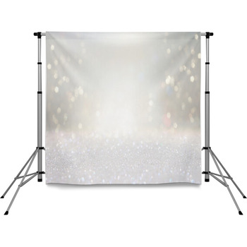 Glitter Vintage Lights Background Pole Pocket Backdrop