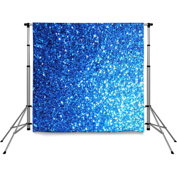 Glittering Blue Background Pole Pocket Backdrop