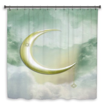 Gloden Moon Custom Size Shower Curtain