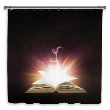 Glowing Book Custom Size Shower Curtain