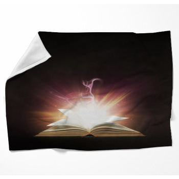 Glowing Book Woven Throw Blanket