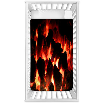 Glowing Coal Fire Baby Crib Comforter