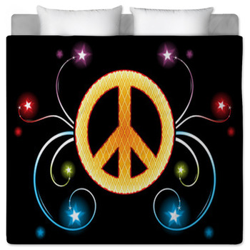Peace Sign Comforters Duvets Sheets Sets Custom