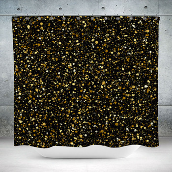 Gold Splash Or Glittering Custom Size Shower Curtain