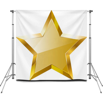 Gold Star Custom Size Backdrop