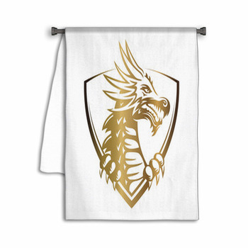 Gold Vector Head Of A Dragon In The Form Of A Towel