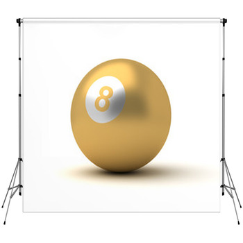 Golden Billiard Ball Fleece Backdrop