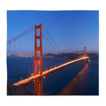 Golden Gate Bridge At Dusk Custom Size Floor Mat