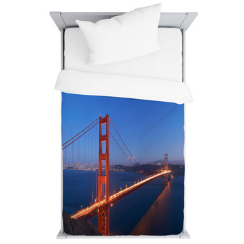 Golden Gate Bridge At Dusk Toddler Duvet