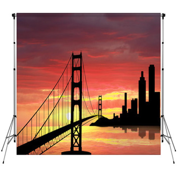 Golden Gate Bridge Custom Size Backdrop