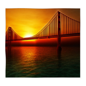 Golden Gate Bridge Illustration Custom Size Floor Mat