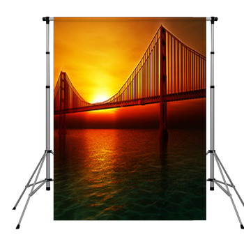 Golden Gate Bridge Illustration Pole Pocket Backdrop