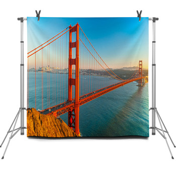 Golden Gate Bridge In San Francisco Fleece Backdrop