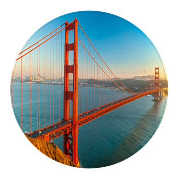 Golden Gate Bridge In San Francisco Daylight Round Rug