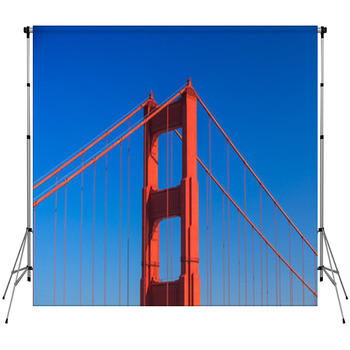 Golden Gate Bridge In San Francisco Fleece Backdrop