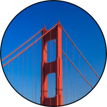 Golden Gate Bridge In San Francisco Round Rug