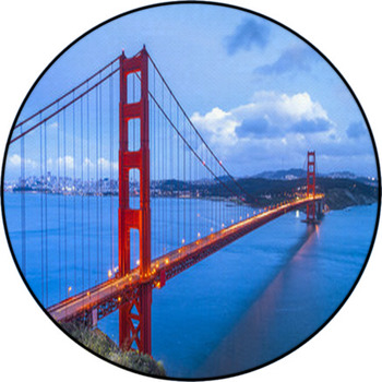 Golden Gate Bridge Round Rug
