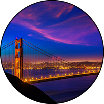 Golden Gate Bridge San Francisco Sunset Round Rug