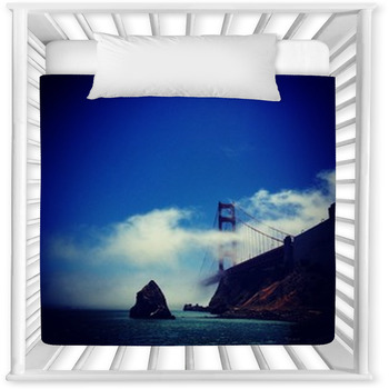 Golden Gate Cloudy Baby Crib Comforter