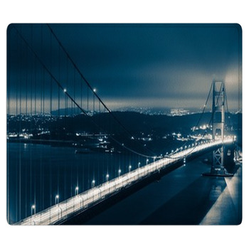 Golden Gate Night Scenery Area Rug
