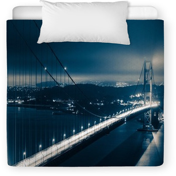 Golden Gate Night Scenery Toddler Duvet