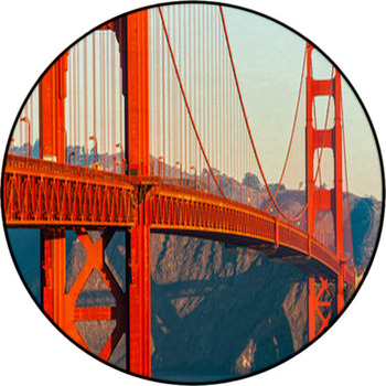Golden Gate, San Francisco, California, USA. Round Rug
