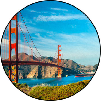Golden Gate, San Francisco, California, USA. Round Rug