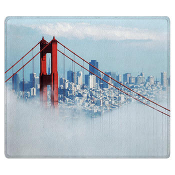 Golden Gate & San Francisco Under Fog Area Rug