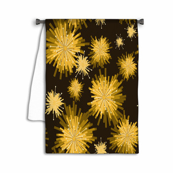 Golden Holiday Fireworks. Towel
