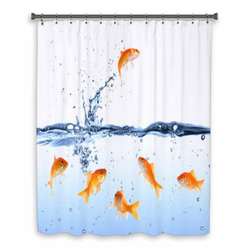 Goldfish Looking For Way Out Custom Size Shower Curtain