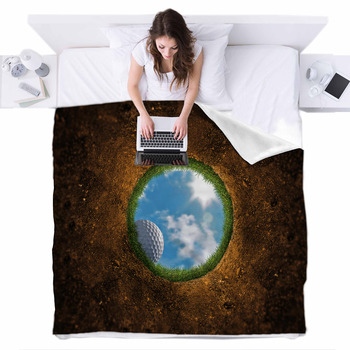 Golf Fleece Blanket Throws Free Personalization