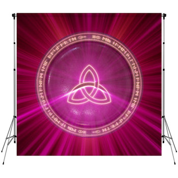 Gordian Knot Icon Illuminated From  Custom Size Backdrop