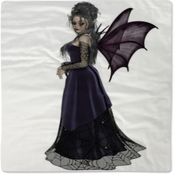 Gothic Fairy In Purple Baby Blanket