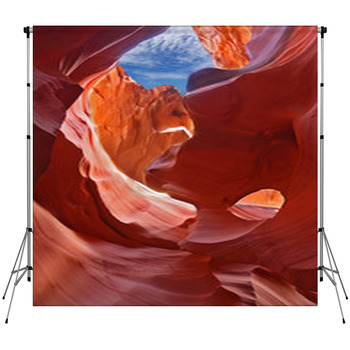 Graceful Arches In Magic Antelope Canyon Fleece Backdrop